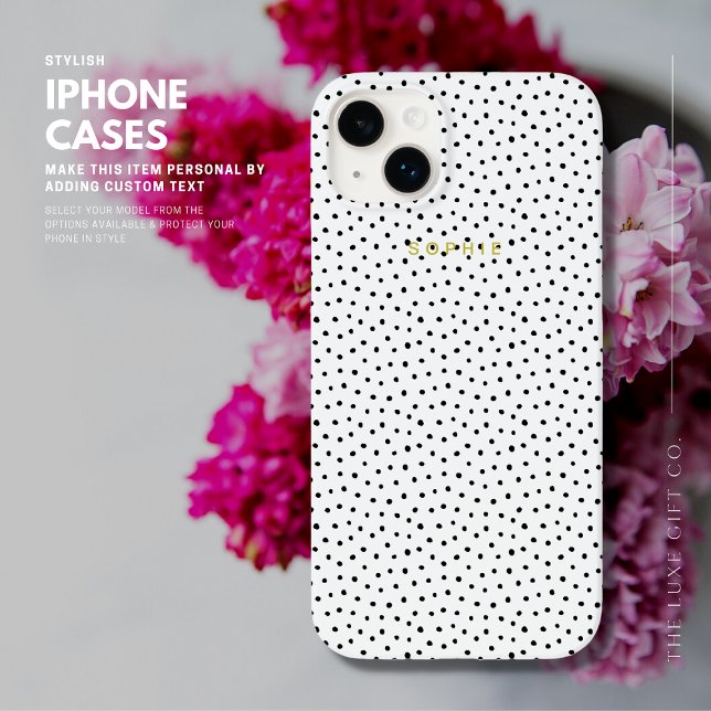 Black Small Polka Dot iphone case (Skapare uppladdad)