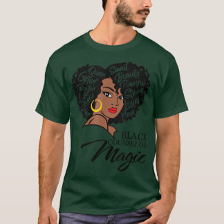 Black Smart Counselor Afro Melanin African America T Shirt