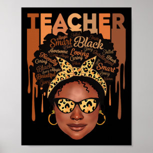 Black Smart Teacher Black History Mont Shirt for Poster