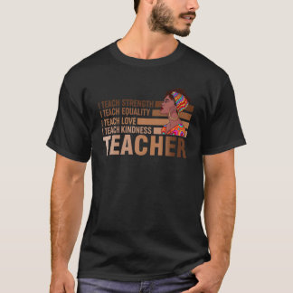 Black Smart Teacher Kärlek Equality Melanin Pride  T Shirt
