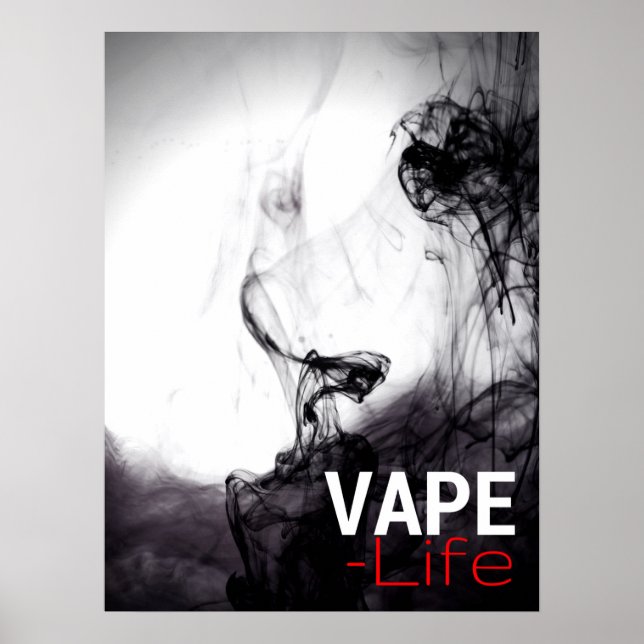 Black Smoke Vape Life Premium Poster (Framsidan)
