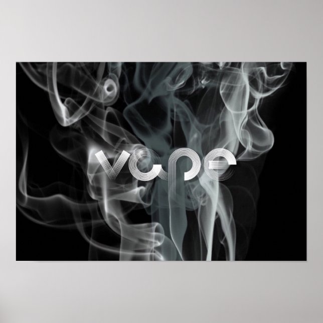 Black Smoke Vape Premium Poster (Framsidan)