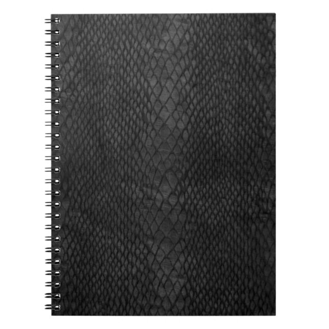 Black Snakeskin Animal Skriv ut den bärbara datorn Anteckningsbok (Framsidan)