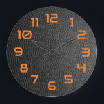 Black Snakeskin Stor Klocka<br><div class="desc">Black Snakeskin Large Clock</div>