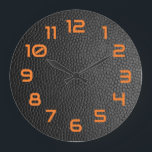 Black Snakeskin Stor Klocka<br><div class="desc">Black Snakeskin Large Clock</div>