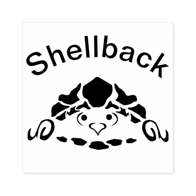 Black Snapping Turtle Frimärke Stlye Stämpel (Tryck)