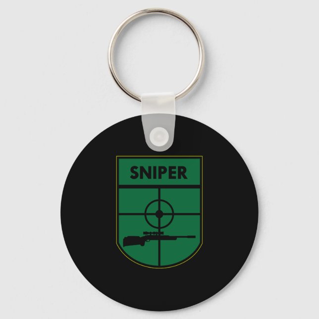 Black Sniper Patch Nyckelring (Framsida)