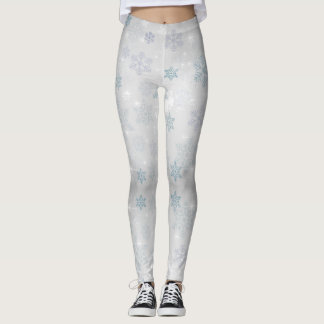 Black Snöflingor Leggings