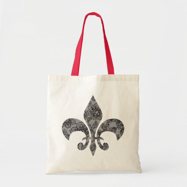 Black Snöre 1 Fleur De Lis Tygkasse (Framsidan)