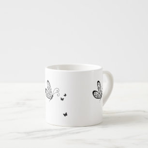 Black Snöre Butterflies 1 Espressomugg
