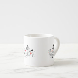 Black Snöre Butterflies 4 Espressomugg