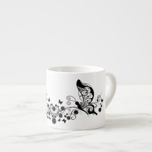 Black Snöre Butterflies 8 Espressomugg