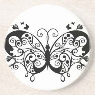 Black Snöre Butterflies 9 Underlägg
