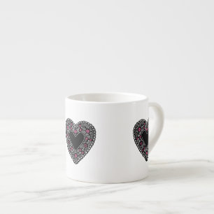 Black Snöre Heart Espressomugg