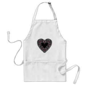 Black Snöre Heart Förkläde