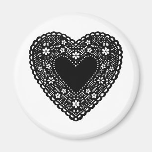 Black Snöre Heart Magnet