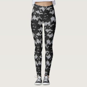 Black Snöre Leggings