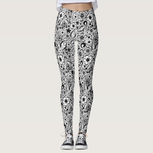 Black snöre leggings