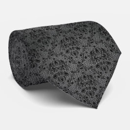Black Snöre Mode Designer Struktur Neck Tie Slips