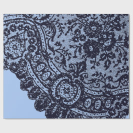 BLACK SNÖRE OCH TWILIGHT BLUE GIFT WRAPPING PRESENTPAPPER