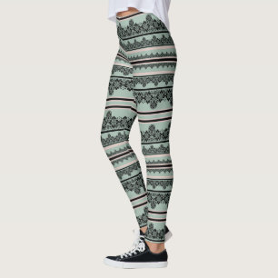 Black snöre, öppningsarbete dekorativ kudde leggings