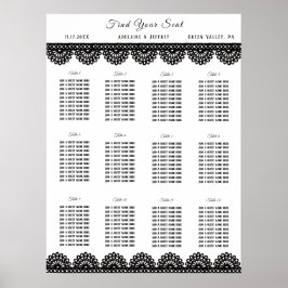 Black Snöre på Soft Lavender Anpassningsbar Sittdi Poster