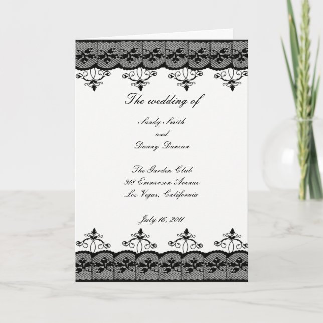 Black Snöre-programkort Program (Framsida)