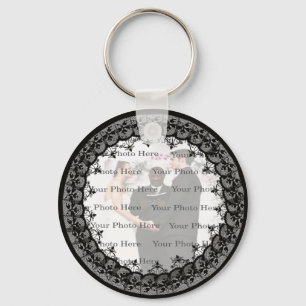 Black Snöre Round Keychain Nyckelring