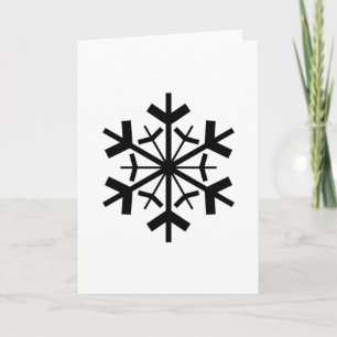 Black Snowflake Helgkort
