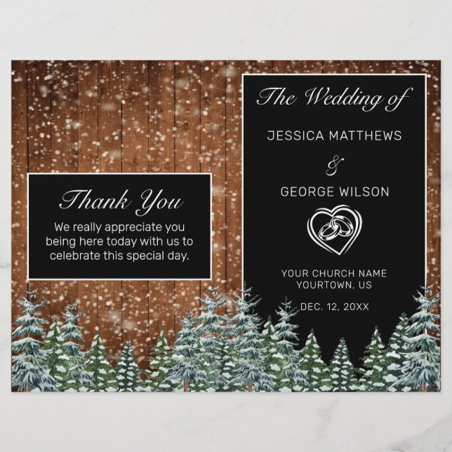 Black Snowy Wood & Forest Gräs (Framsida)