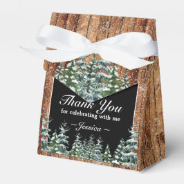 Black Snowy Wood & Forest Gräs Birthday Tiara Presentaskar