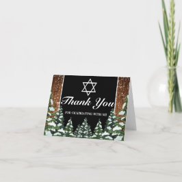 Black Snowy Wood Forest Pub Bat mitzvah Tack Kort