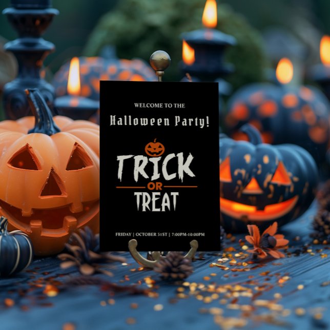 Black Snyggt Halloween fest Poster (Black Stylish Halloween Party Poster!)