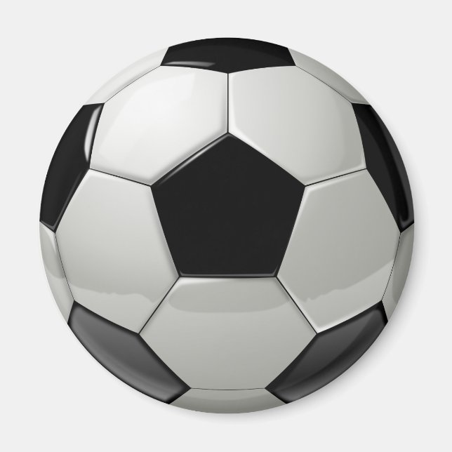 Black Soccer Ball Magnet (Framsidan)