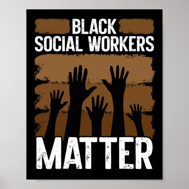 Black Social Worker African American Black History Poster (Framsidan)