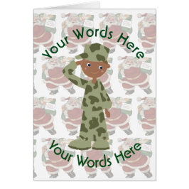 Black Soldier Anpassningsbar jul Hälsningskort