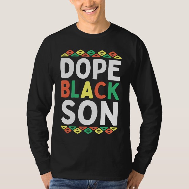 Black Son African American Black History Month Pri T Shirt (Framsida)