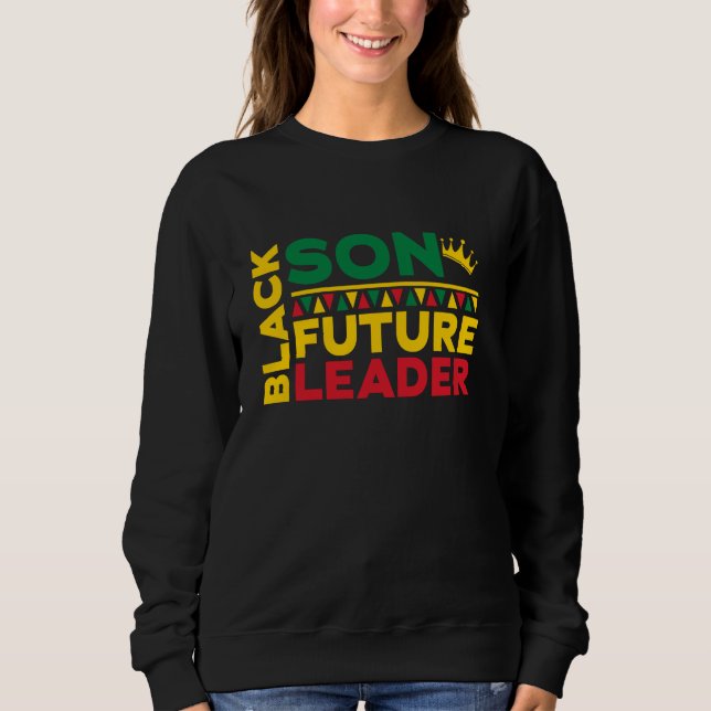 Black Son Future Leader Black History Afro African T Shirt (Framsida)