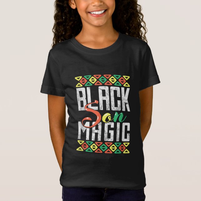 Black Son Magic African American Black Pride Manar T Shirt (Framsida)