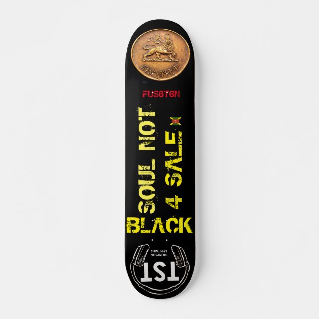 BLACK SOUL NOT 4 SALE Skateboard Deck (Framsida)