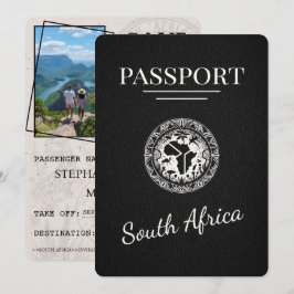 Black South Afrika Passport Spara Datumet