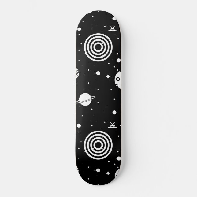 Black Space Saker Mini Skateboard Bräda 18,5 Cm (Framsida)