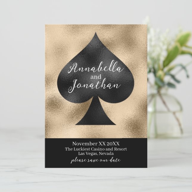 Black Spade på Guld Spara Datumet (Stående Fram)