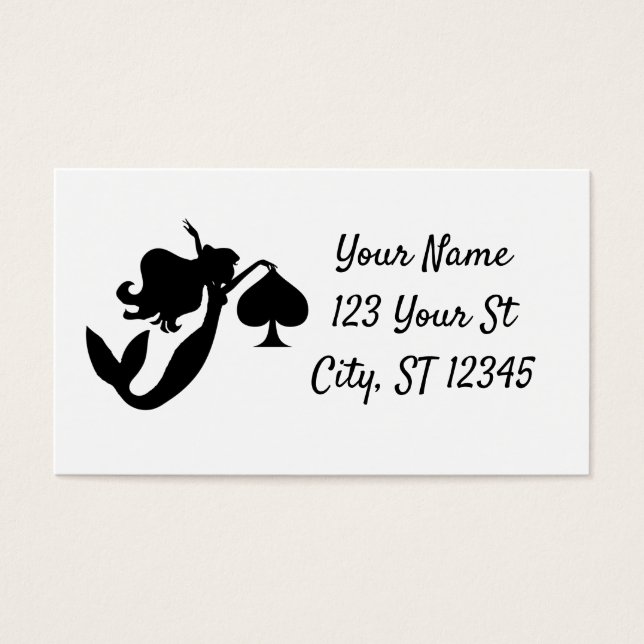 Black Spade Sjöjungfru Silhouette Thunder_Cove Visitkort (Framsidan)