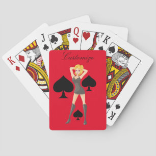 Black Spades Blonde Queen Thunder_Cove Casinokort
