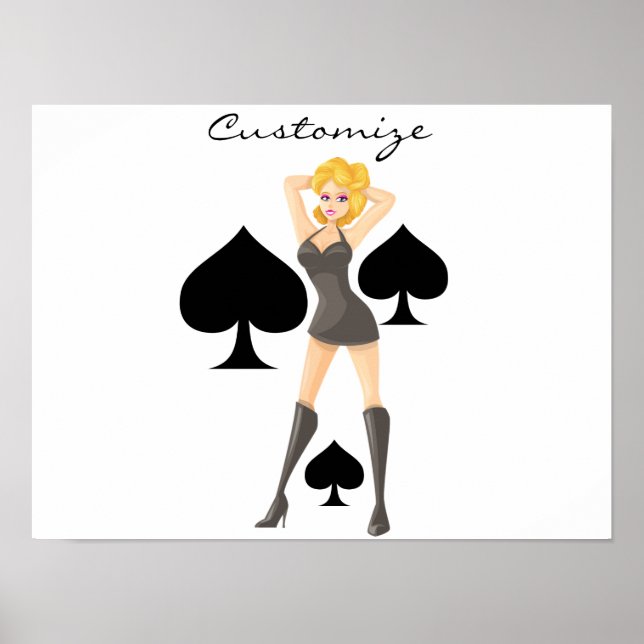 Black Spades Blonde Queen Thunder_Cove Poster (Framsidan)