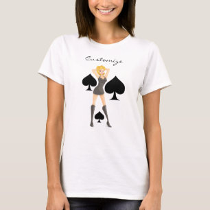 Black Spades Blonde Queen Thunder_Cove T Shirt