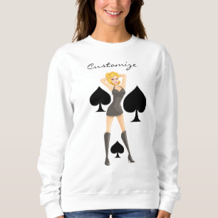 Black Spades Blonde Queen Thunder_Cove T Shirt
