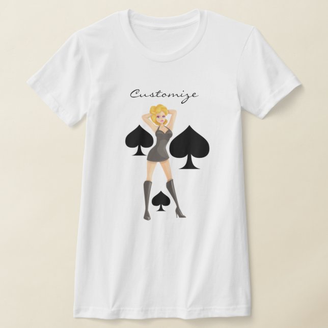 Black Spades Blonde Queen Thunder_Cove T Shirt (Laydown)