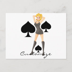 Black Spades Blonde Queen Thunder_Cove Vykort